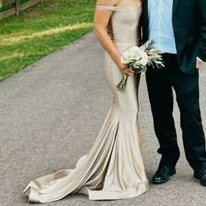 Jessica Angel dress Style#JA767, Size XS, Color Dark Beige (champagne)